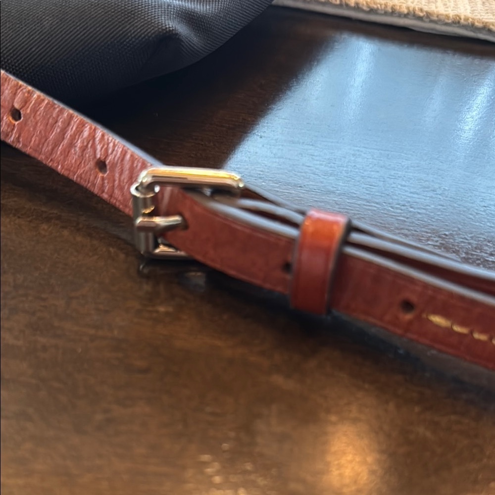 Dooney & Bourke Black and Brown Crossbody Bag with Leather Trim - Picture 5 of 6